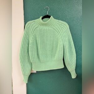 H&M Light Green Women's green knit  Sweater